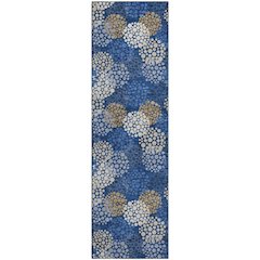Premium Machine Washable Mayfield AMF908 Navy 2'3" x 7'6" Runner Rug