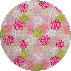 Premium Machine Washable Mayfield AMF908 Pink 8' x 8' Round Rug