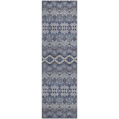 Premium Machine Washable Mayfield AMF909 Denim 2'3" x 7'6" Runner Rug