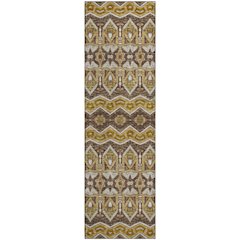 Premium Machine Washable Mayfield AMF909 Gold 2'3" x 7'6" Runner Rug