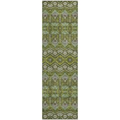 Premium Machine Washable Mayfield AMF909 Olive 2'3" x 7'6" Runner Rug