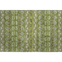 Premium Machine Washable Mayfield AMF909 Olive 1'8" x 2'6" Rug