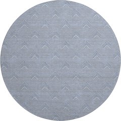 Premium Machine Washable Mayfield AMF910 Blue 8' x 8' Round Rug