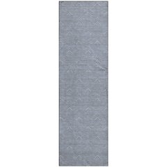 Premium Machine Washable Mayfield AMF910 Blue 2'3" x 7'6" Runner Rug
