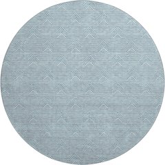 Premium Machine Washable Mayfield AMF910 Teal 8' x 8' Round Rug