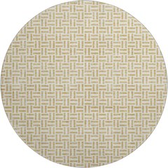 Premium Machine Washable Mayfield AMF911 Gold 8' x 8' Round Rug