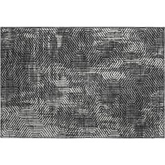 Premium Machine Washable Mayfield AMF912 Black 1'8" x 2'6" Rug
