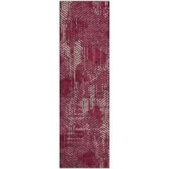 Premium Machine Washable Mayfield AMF912 Burgundy 2'3" x 7'6" Runner Rug
