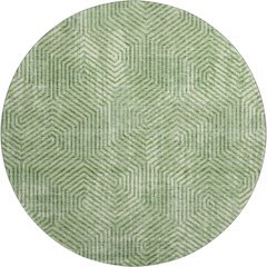 Premium Machine Washable Mayfield AMF912 Green 8' x 8' Round Rug