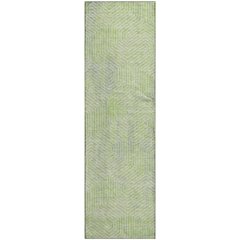Premium Machine Washable Mayfield AMF912 Lime 2'3" x 7'6" Runner Rug