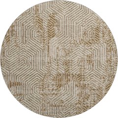 Premium Machine Washable Mayfield AMF912 Mocha 8' x 8' Round Rug