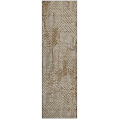 Premium Machine Washable Mayfield AMF912 Mocha 2'3" x 7'6" Runner Rug