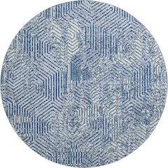 Premium Machine Washable Mayfield AMF912 Navy 8' x 8' Round Rug