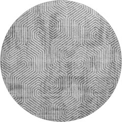Premium Machine Washable Mayfield AMF912 Silver 8' x 8' Round Rug