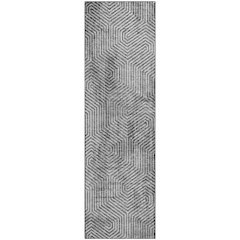 Premium Machine Washable Mayfield AMF912 Silver 2'3" x 7'6" Runner Rug