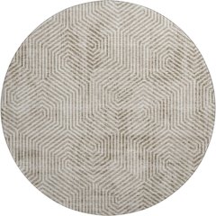 Premium Machine Washable Mayfield AMF912 Taupe 8' x 8' Round Rug