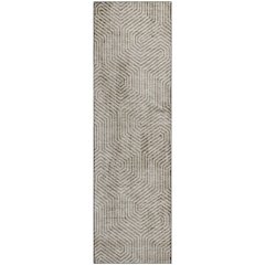 Premium Machine Washable Mayfield AMF912 Taupe 2'3" x 7'6" Runner Rug