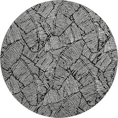 Premium Machine Washable Mayfield AMF913 Black 8' x 8' Round Rug