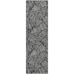 Premium Machine Washable Mayfield AMF913 Black 2'3" x 7'6" Runner Rug