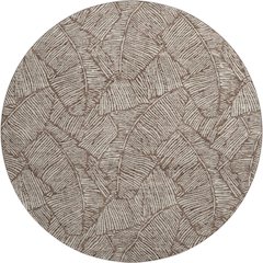 Premium Machine Washable Mayfield AMF913 Brown 8' x 8' Round Rug