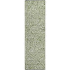 Premium Machine Washable Mayfield AMF913 Green 2'3" x 7'6" Runner Rug