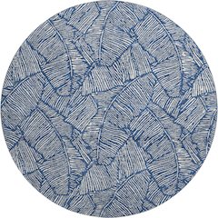 Premium Machine Washable Mayfield AMF913 Navy 8' x 8' Round Rug