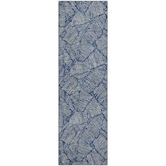 Premium Machine Washable Mayfield AMF913 Navy 2'3" x 7'6" Runner Rug
