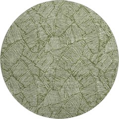 Premium Machine Washable Mayfield AMF913 Olive 8' x 8' Round Rug
