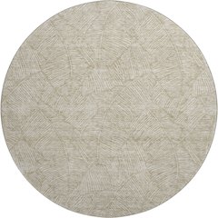 Premium Machine Washable Mayfield AMF913 Taupe 8' x 8' Round Rug