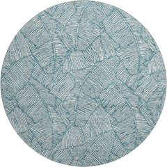 Premium Machine Washable Mayfield AMF913 Teal 8' x 8' Round Rug