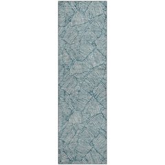 Premium Machine Washable Mayfield AMF913 Teal 2'3" x 7'6" Runner Rug