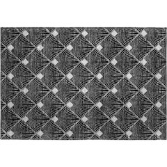 Premium Machine Washable Mayfield AMF914 Black 1'8" x 2'6" Rug