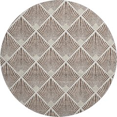 Premium Machine Washable Mayfield AMF914 Brown 8' x 8' Round Rug