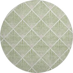 Premium Machine Washable Mayfield AMF914 Green 8' x 8' Round Rug