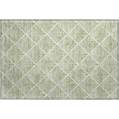 Premium Machine Washable Mayfield AMF914 Green 1'8" x 2'6" Rug
