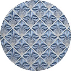 Premium Machine Washable Mayfield AMF914 Navy 8' x 8' Round Rug
