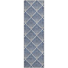 Premium Machine Washable Mayfield AMF914 Navy 2'3" x 7'6" Runner Rug