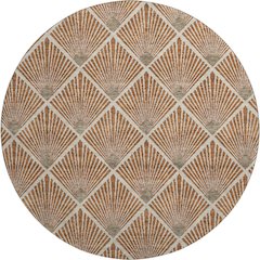 Premium Machine Washable Mayfield AMF914 Paprika 8' x 8' Round Rug