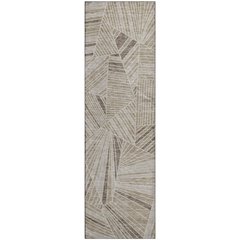 Premium Machine Washable Mayfield AMF915 Beige 2'3" x 7'6" Runner Rug