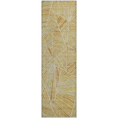 Premium Machine Washable Mayfield AMF915 Gold 2'3" x 7'6" Runner Rug