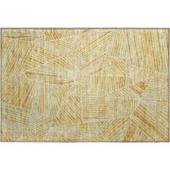 Premium Machine Washable Mayfield AMF915 Gold 1'8" x 2'6" Rug