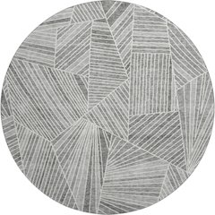 Premium Machine Washable Mayfield AMF915 Gray 8' x 8' Round Rug