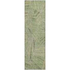 Premium Machine Washable Mayfield AMF915 Green 2'3" x 7'6" Runner Rug