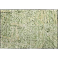 Premium Machine Washable Mayfield AMF915 Green 1'8" x 2'6" Rug