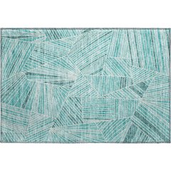 Premium Machine Washable Mayfield AMF915 Teal 1'8" x 2'6" Rug