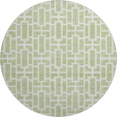 Premium Machine Washable Mayfield AMF916 Aloe 8' x 8' Round Rug