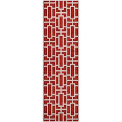 Premium Machine Washable Mayfield AMF916 Red 2'3" x 7'6" Runner Rug