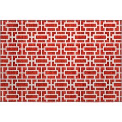 Premium Machine Washable Mayfield AMF916 Red 1'8" x 2'6" Rug