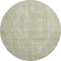 Premium Machine Washable Mayfield AMF917 Aloe 8' x 8' Round Rug