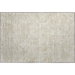 Premium Machine Washable Mayfield AMF917 Beige 1'8" x 2'6" Rug